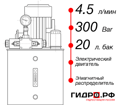 Гидростанция высокого давления НЭЭ-4,5И302Т